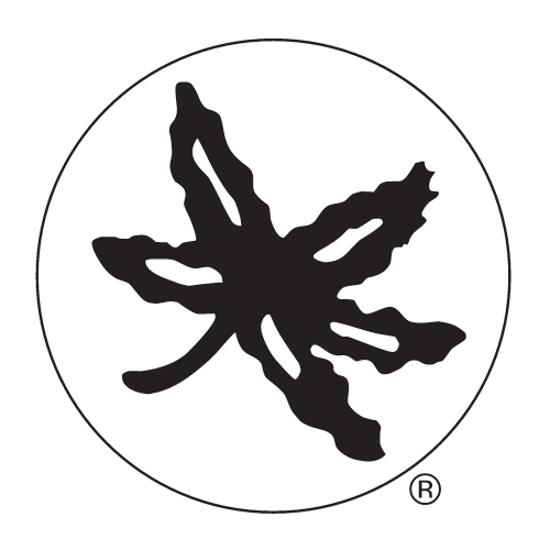 buckeye leaf, black on white circle variant