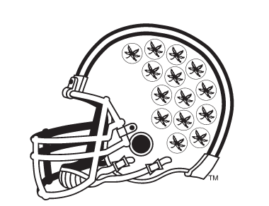 helmet logo, left side, black and white variant