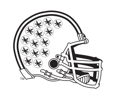 helmet logo, left side, black and white variant