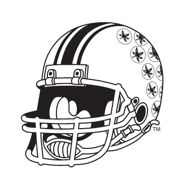 helmet logo, right side, black and white variant