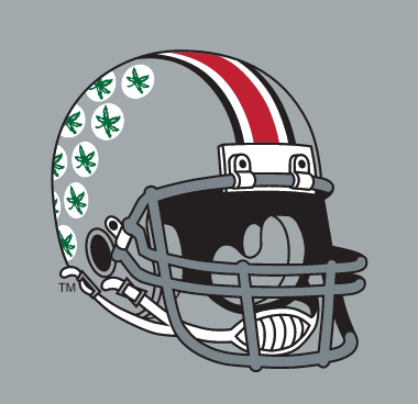 helmet logo, right side, color on gray variant
