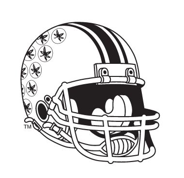 helmet logo, right side, black and white variant