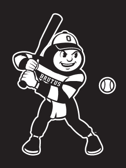 Brutus Buckeye, softball, reverse variant
