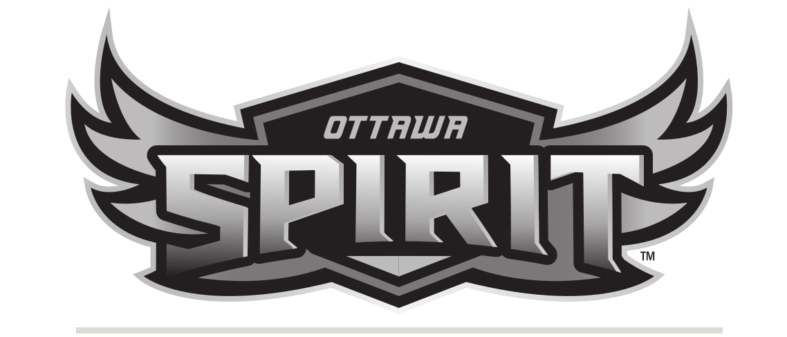 Ottawa Spirit logo, black and white variant, cell 2
