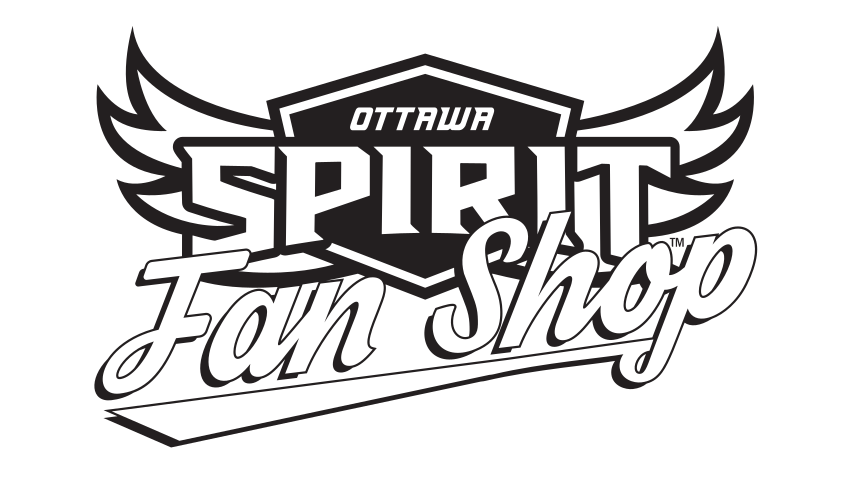 Ottawa Spirit Fan Shop logo, black and white variant, cell 6