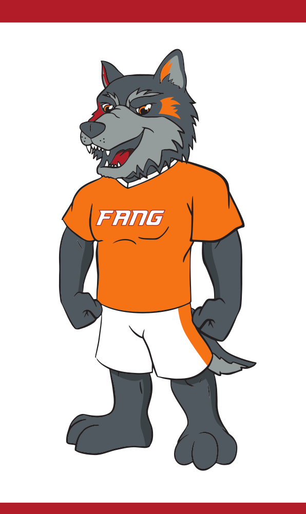 Fang mascot full body, full color variant, cell 8