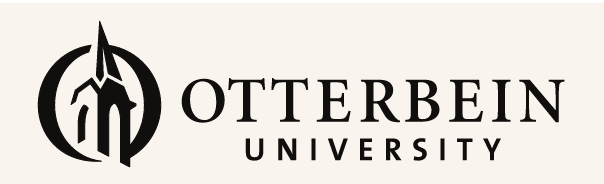 Otterbein University logo, black horizontal variant, cell 19