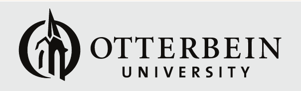 Otterbein University logo, black horizontal variant, cell 20
