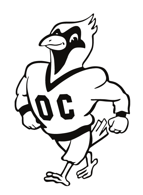 Otterbein Cardinals mascot, black and white variant, cell 32