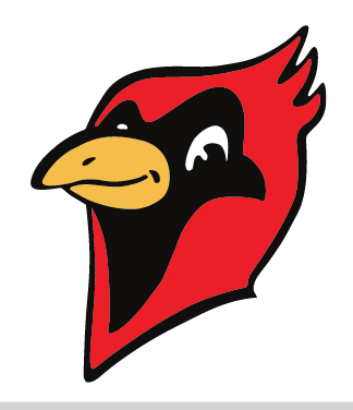 Otterbein Cardinals mascot head, full color variant, cell 33