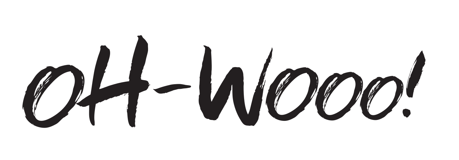 Oh-Wooo! wordmark, horizontal script variant, cell 23