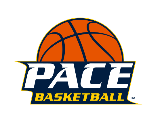 Pace University sport logo, basketball icon with wordmark and sport name variant, cell 70
