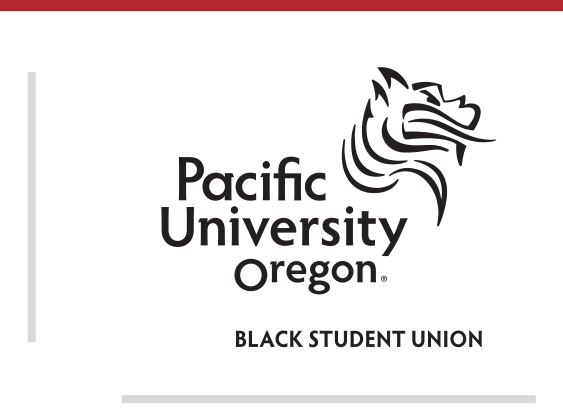 Pacific University logo, Black Student Union variant, cell 154