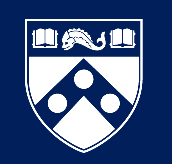 Penn Shield, white outline on navy variant, cell 103