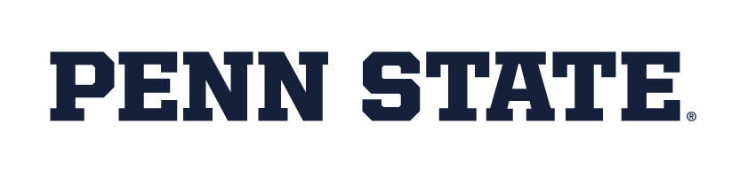 PENN STATE wordmark, navy variant, cell 18