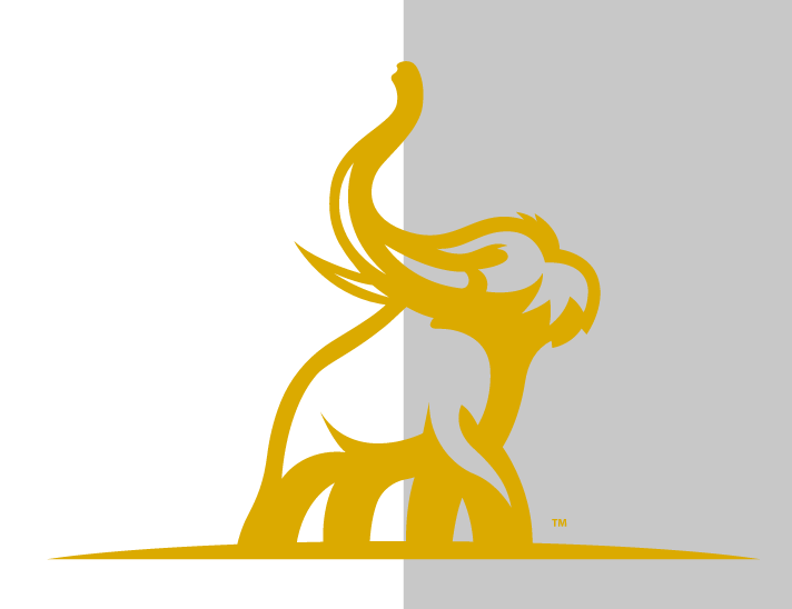 mastodon head with line, gold outline variant, cell 42