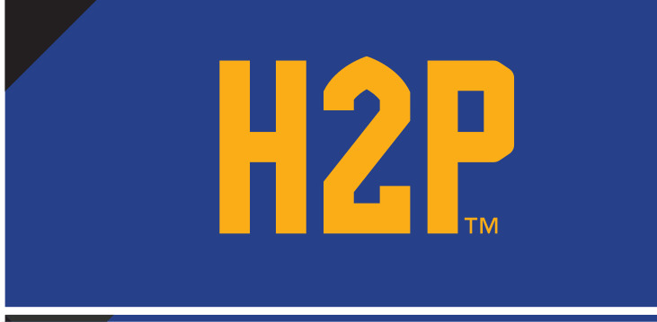 H2P, gold on navy, TM variant, cell 34