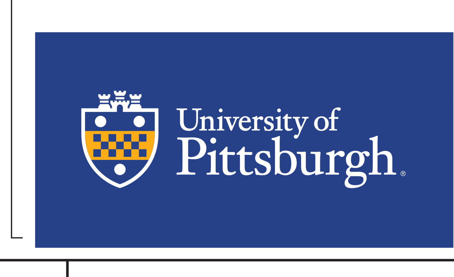 University of Pittsburgh signature, color on blue variant, cell 73