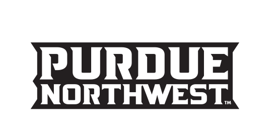 Purdue Northwest wordmark, black on white variant, cell 42