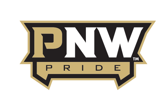 PNW Pride wordmark, color on white variant, cell 43