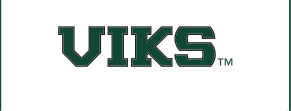 VIKS wordmark, white on black variant, cell 28