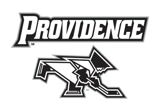 Providence wordmark with hockey skate mark, black/white variant, cell 9