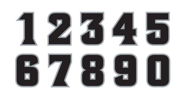 Number system, black/white variant, cell 26