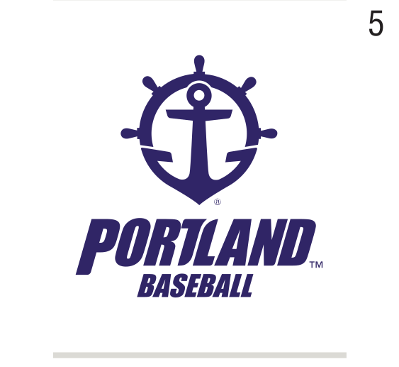 Portland Baseball logo, full color variant, cell 58