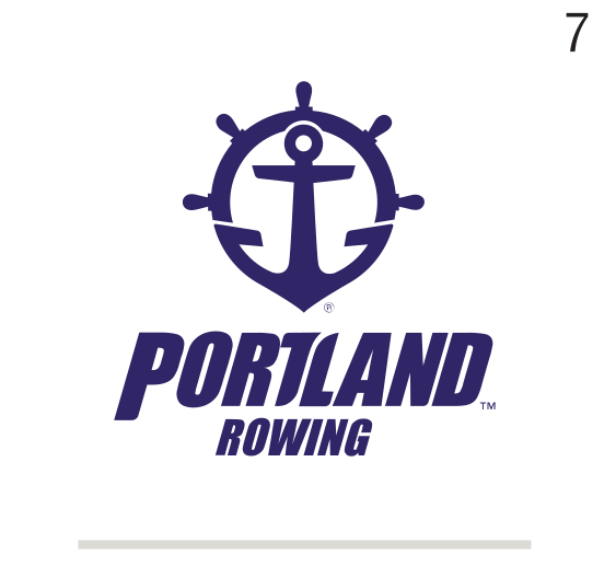 Portland Rowing logo, full color variant, cell 70