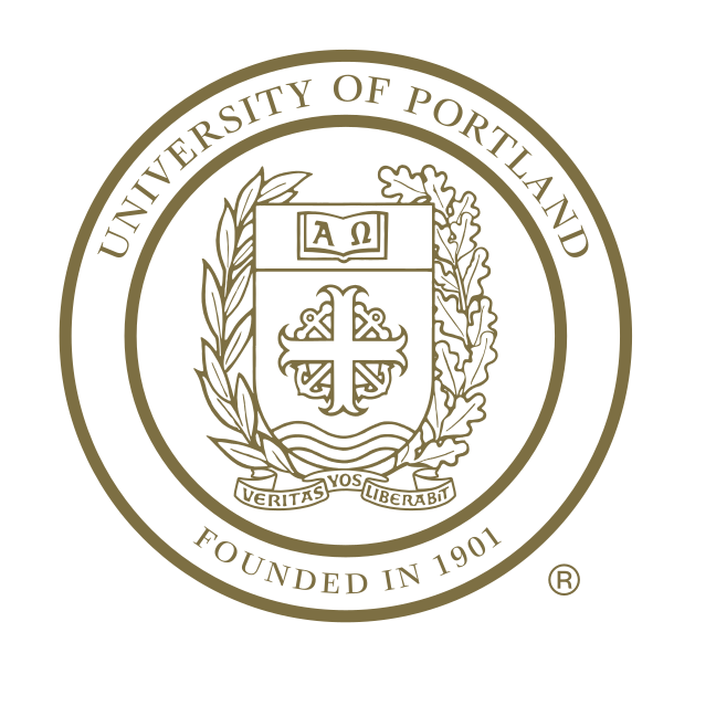University of Portland seal, gold variant, cell 227