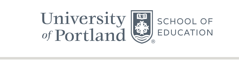 University of Portland School of Education, horizontal, black variant, cell 278