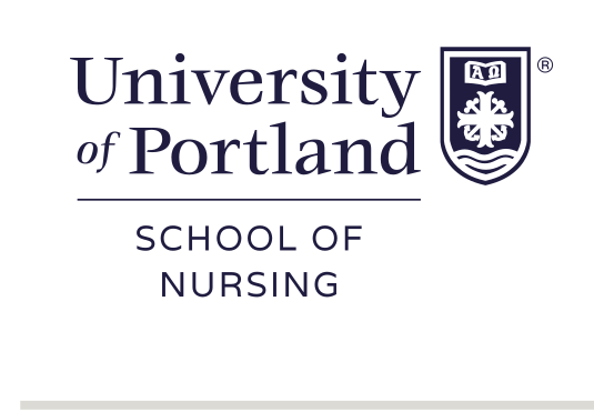 University of Portland School of Nursing, stacked, full color variant, cell 289