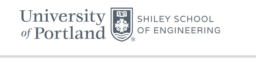 University of Portland Shiley School of Engineering, horizontal, black variant, cell 302