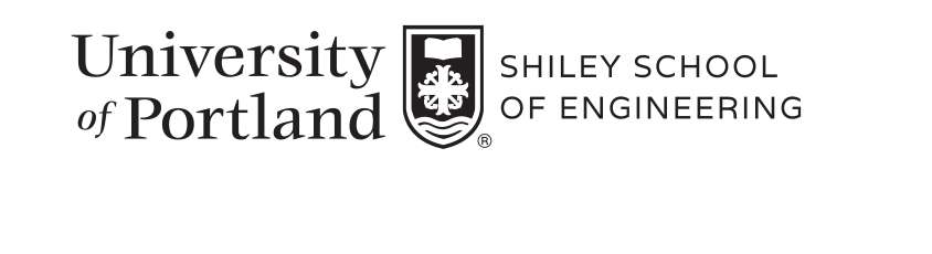 University of Portland Shiley School of Engineering, horizontal, black outline variant, cell 303