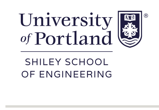 University of Portland Shiley School of Engineering, stacked, full color variant, cell 305