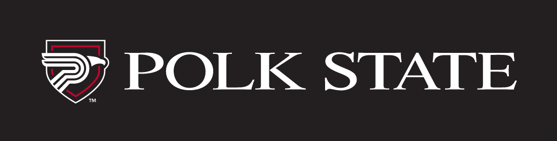 Polk State College, horizontal, white and red variant, cell 69