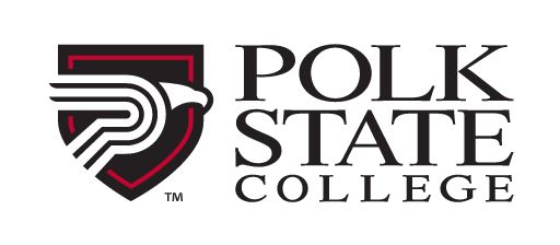 Polk State College, horizontal, black and red variant, cell 74