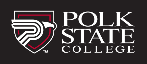 Polk State College, horizontal, white and red variant, cell 77