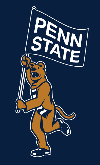 Nittany Lion mascot, full color, with flag variant, cell 59