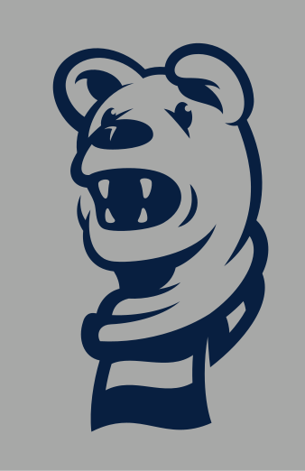 Nittany Lion head, blue outline variant, cell 68