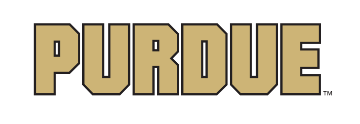PURDUE wordmark, gold/black on white variant, cell 11