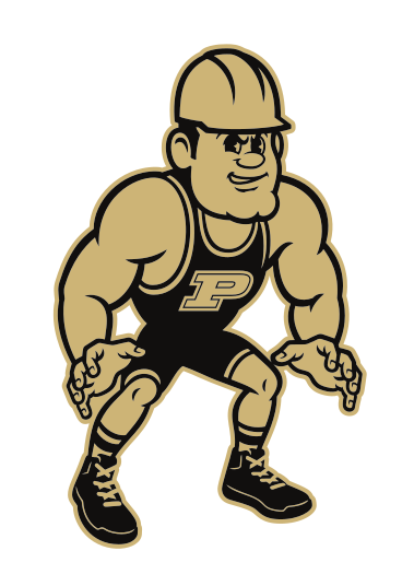 Purdue Pete wrestling mark, gold and black variant, cell 66