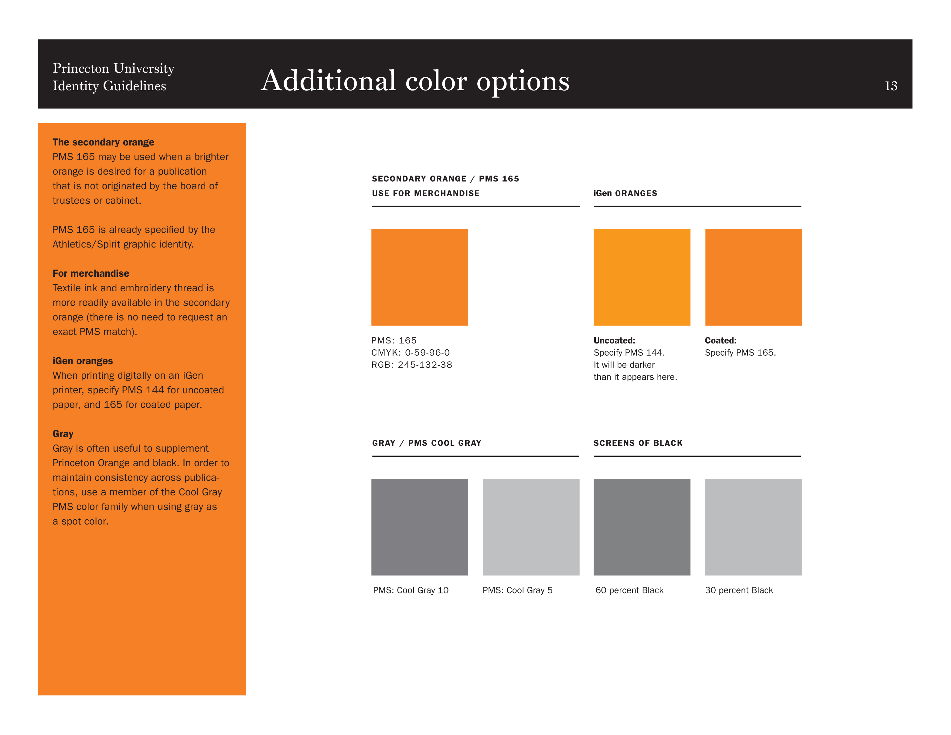 Full Page Guideline Sheet, Standard variant