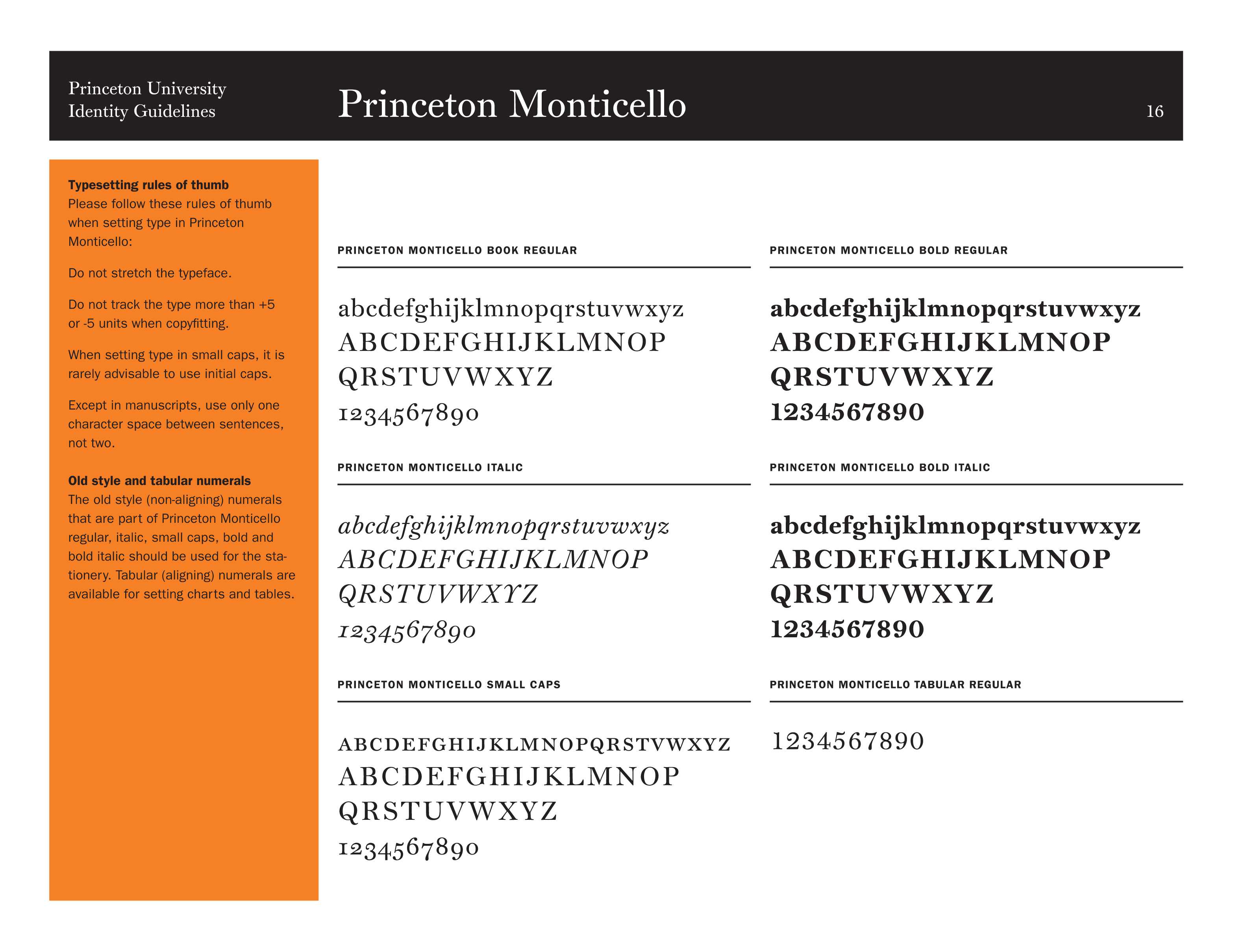 Full Page Guideline Sheet, Standard variant