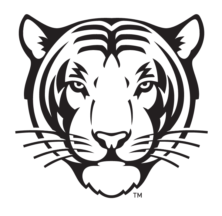 tiger face, black and white variant