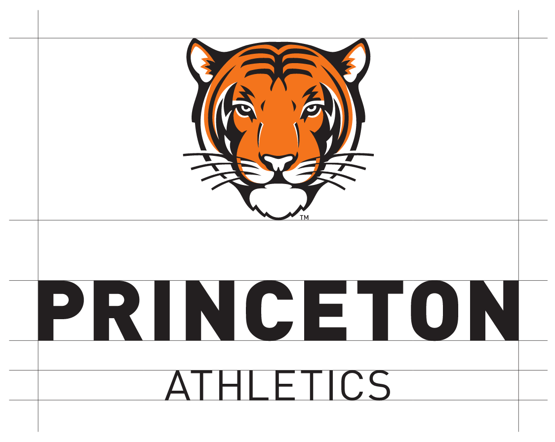 Princeton Athletics lockup, linear face 1 variant, cell 1