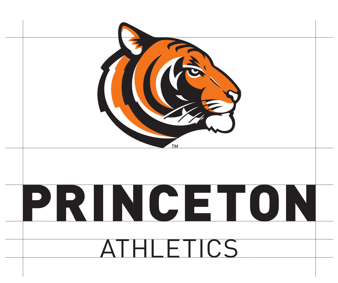 Princeton Athletics, linear profile lock-up variant, cell 1