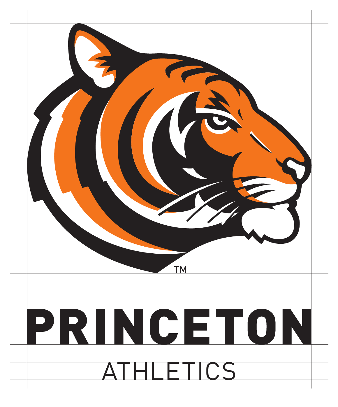 Princeton Athletics, linear profile lock-up variant, cell 2