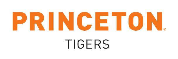 Princeton Tigers logo, orange text with black text on white background variant, cell 4