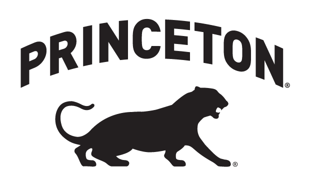 Princeton logo, black text with black tiger silhouette on white background variant, cell 3